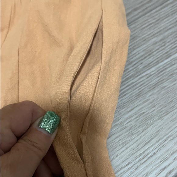 Tan Wide-Leg Pants - Picture 3 of 6